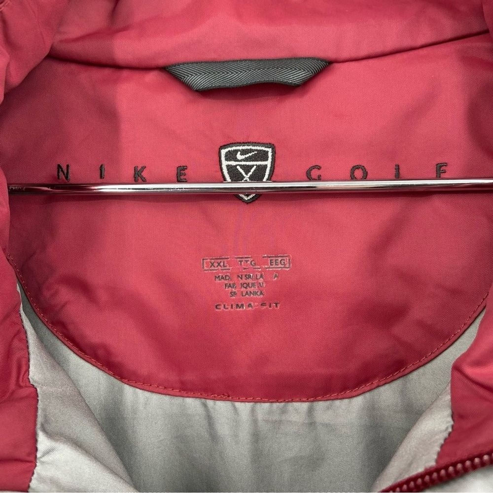 Nike Golf Clima-FIT Mens XXL Quarter Zip Pullover Windbreaker Red Jacket - Picture 5 of 12